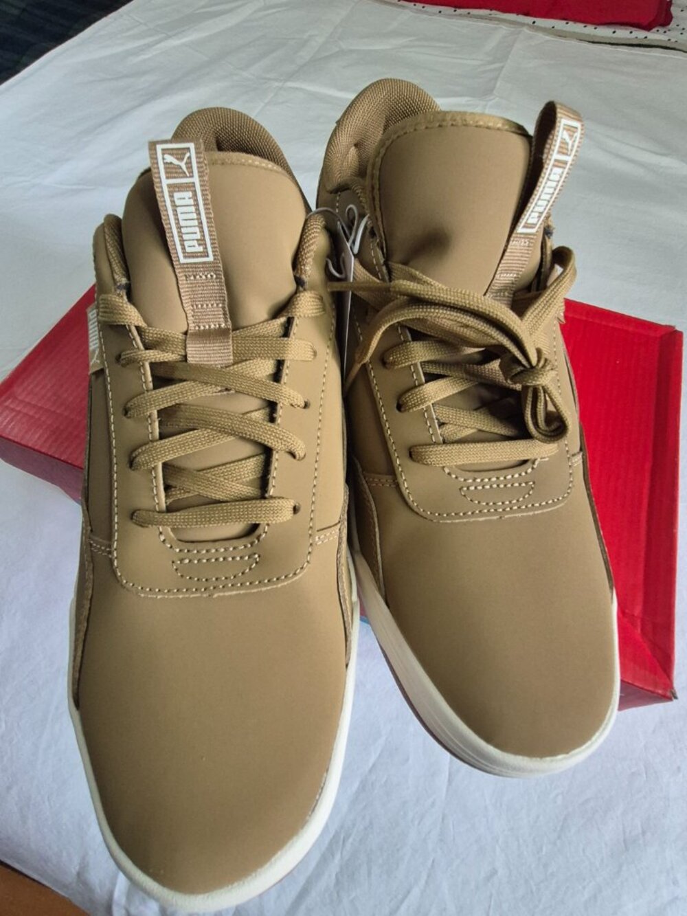 PUMA Men's Light Brown Skate Sneakers, Size 11 SoftFoam Plus Inner Sole, NWB
